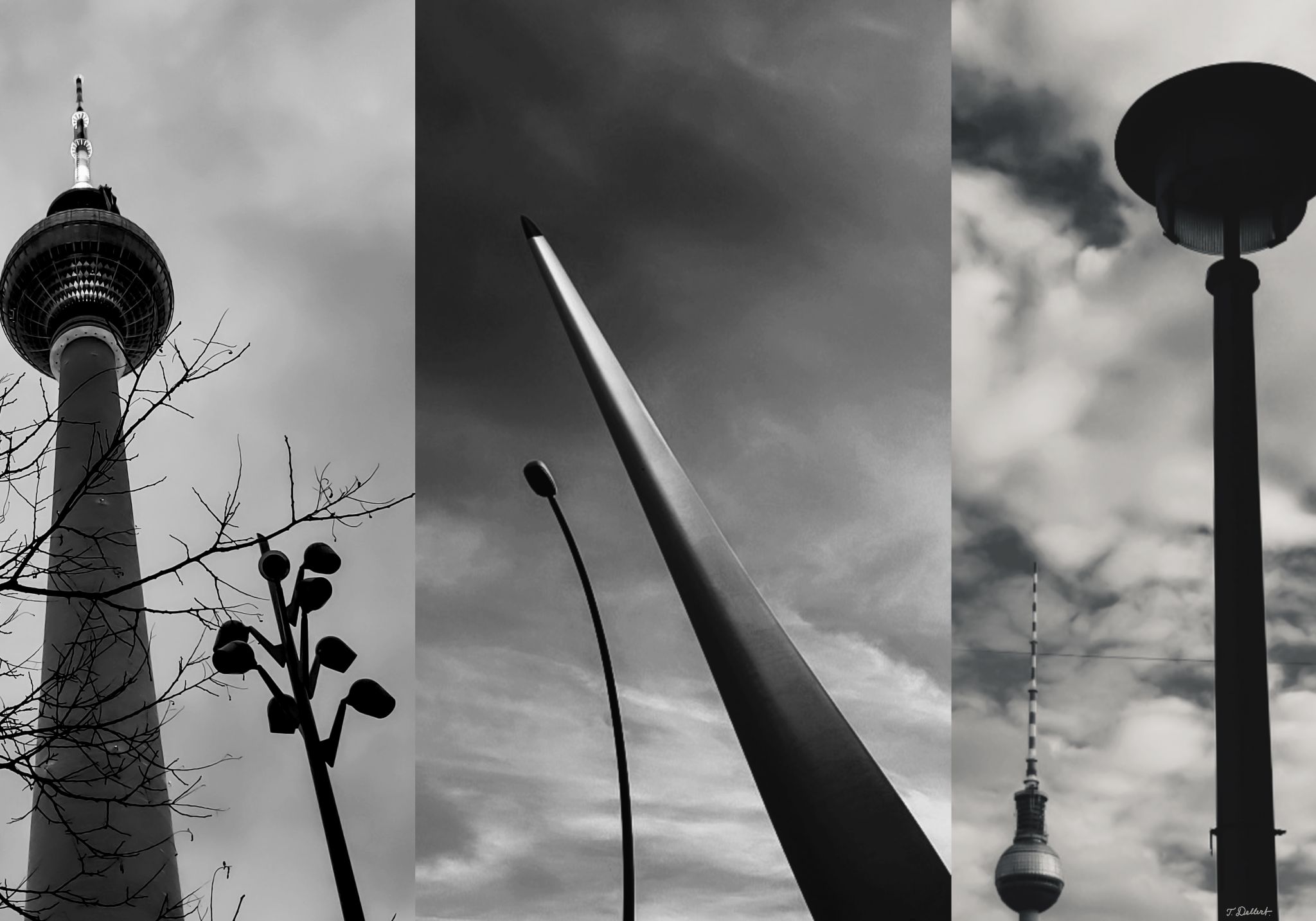 SMALL.  Berlin Black and White Triptych 1